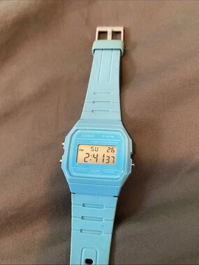 Casio F-91W Light Blue Digital Resin Watch